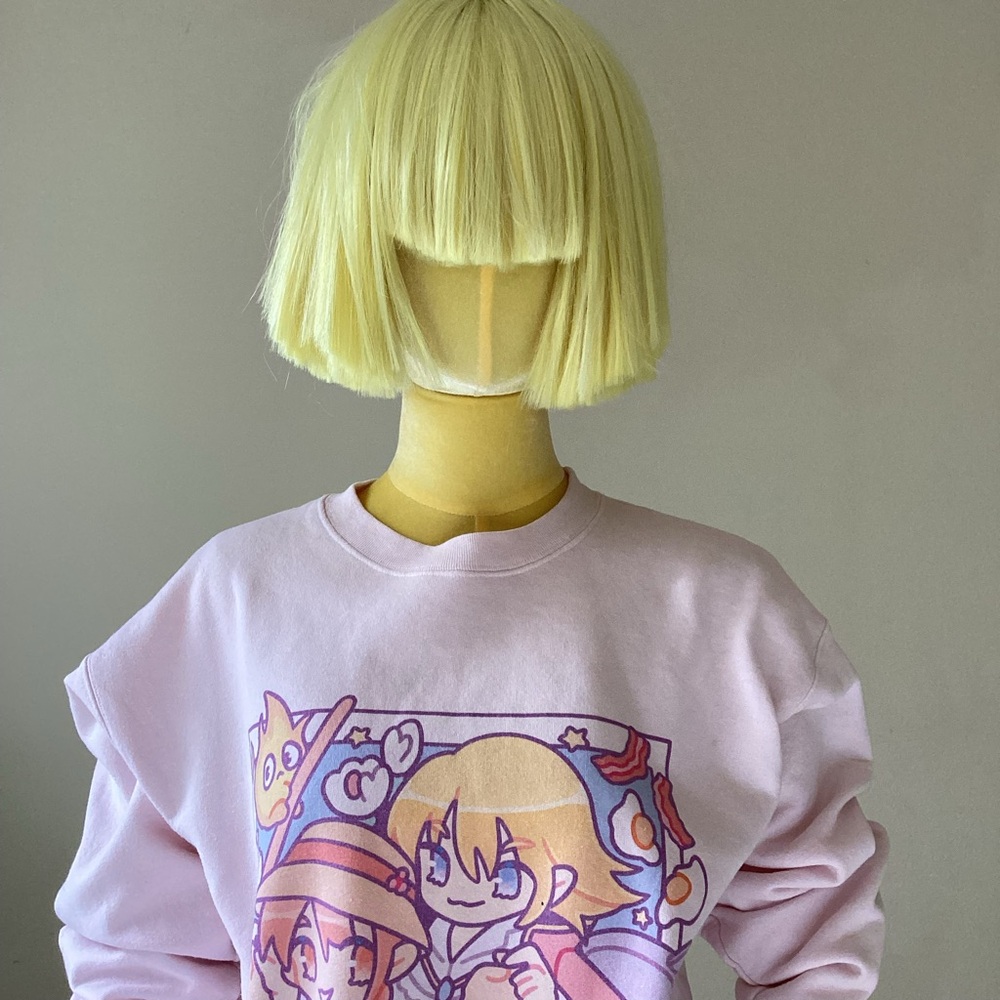 Hanes Anime Spirit Graphic Pink Sweatshirt SZ S - Picture 5 of 6